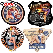 

New Bigger Sparks Pinup Girl Car Sticker Styling High Quality Windshield Bumper Sexy Graphic Threat Speed Pinup Girl JDM Vinyl