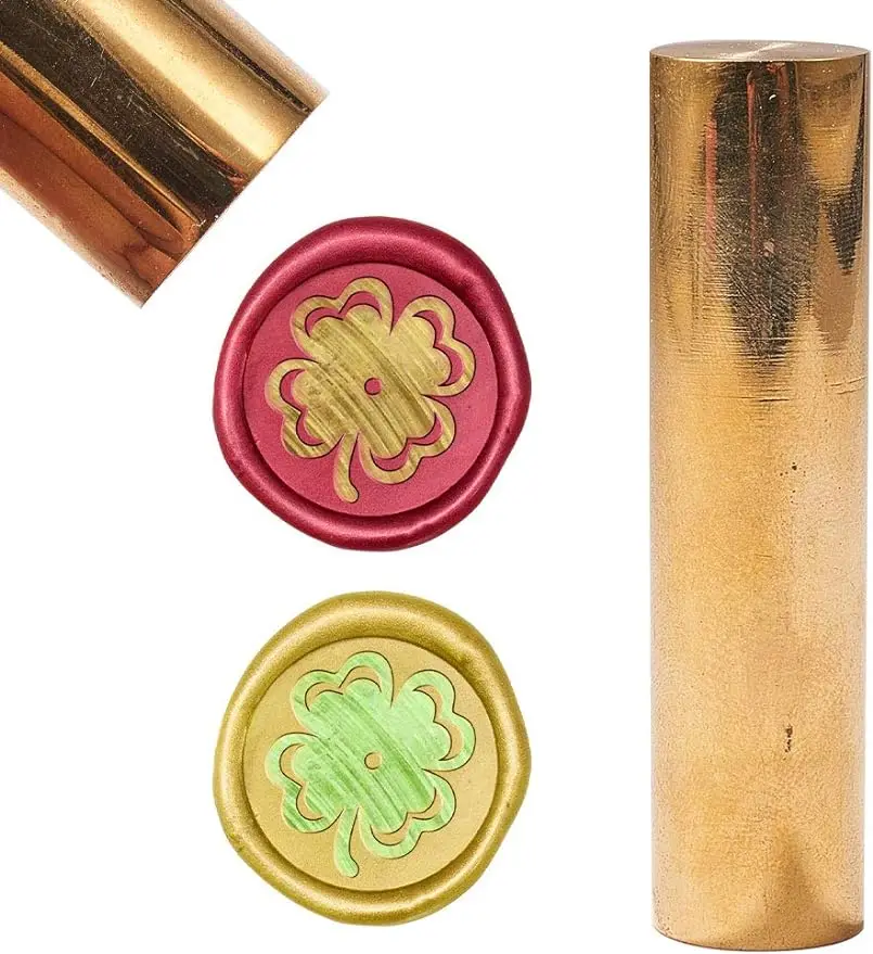 

1PC Wax Seal Stamp Clover Sealing Wax Stamps Mini Brass Stamp Gun Wax Seal 15mm for Envelope Invitation Wedding Valentine's Day