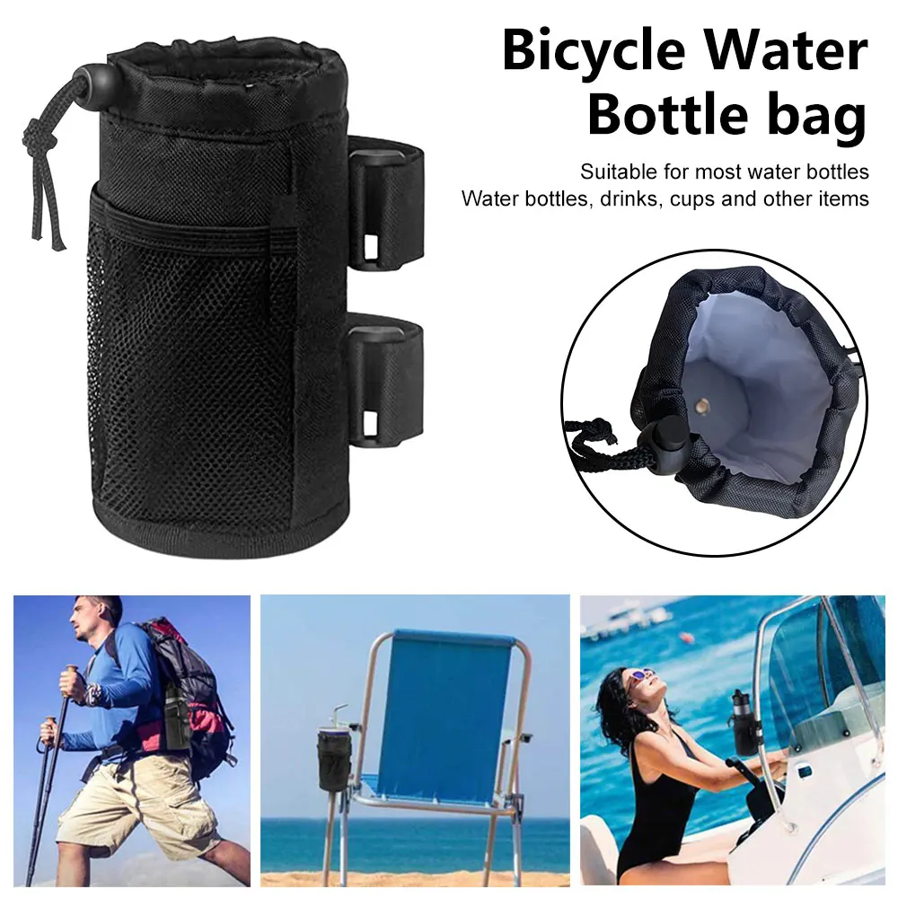 Borsa per bottiglia d'acqua per bici da 2 litri borsa per telefono borsa per bottiglia d'acqua in tessuto Oxford portabicchieri per bicicletta da campeggio all'aperto