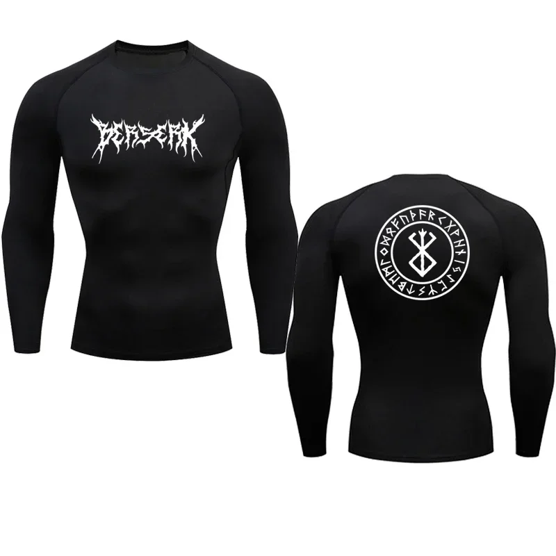 

Anime Berserk Compression Tshirt Men Fitness Tight Long Sleeve Sport T shirt Training Jogging Shirts Gym Sportswear Quick Dry