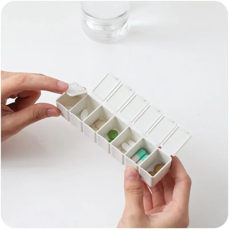 Compact Travel Pill Box Set - Weekly Medicine Organizer with Independent Compartments