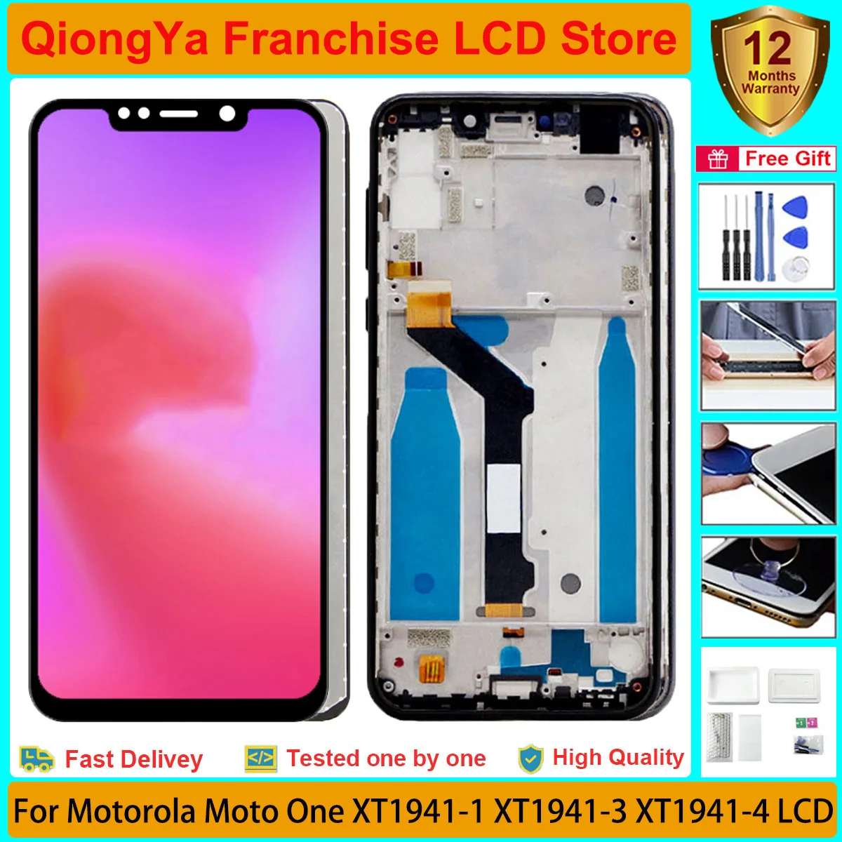 

Original 5.9" New moto P30 Play Display For Motorola Moto One XT1941-1 XT1941-3 XT1941-4 LCD and Touch Screen Digitizer Assembly