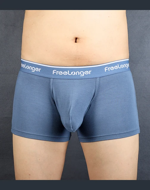 Breathable Seamless Men's Boxer Modal Underwear Free Longer Letter Printing  Cotton Underpants 3D Pouch Shorts Male Panties Tanga