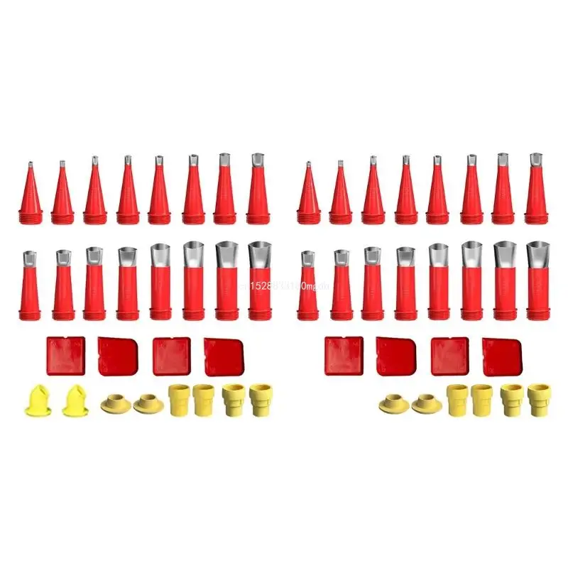 

22/24pcs Reusable Stainless Steel Caulking Nozzle Applicator Caulking Tools Kits Widely Applicable Home Repair Tools Dropship