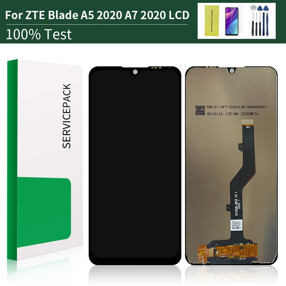 HuiYouMY Cover e Vetrino Compatible with ZTE Blade A53 Premium Pelle PU Flip Libro Custodia Cover Antiurto Piu Vetro temperato Pellicola Protettiva,[Slot per Scheda] [Funzione di Supporto] Navy