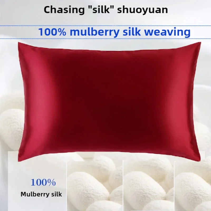 22 Momme 100% Natural Mulberry Silk Pillowcase for Hair and Skin Super Soft and Cooling。Envelope Closure 51x66CM 2