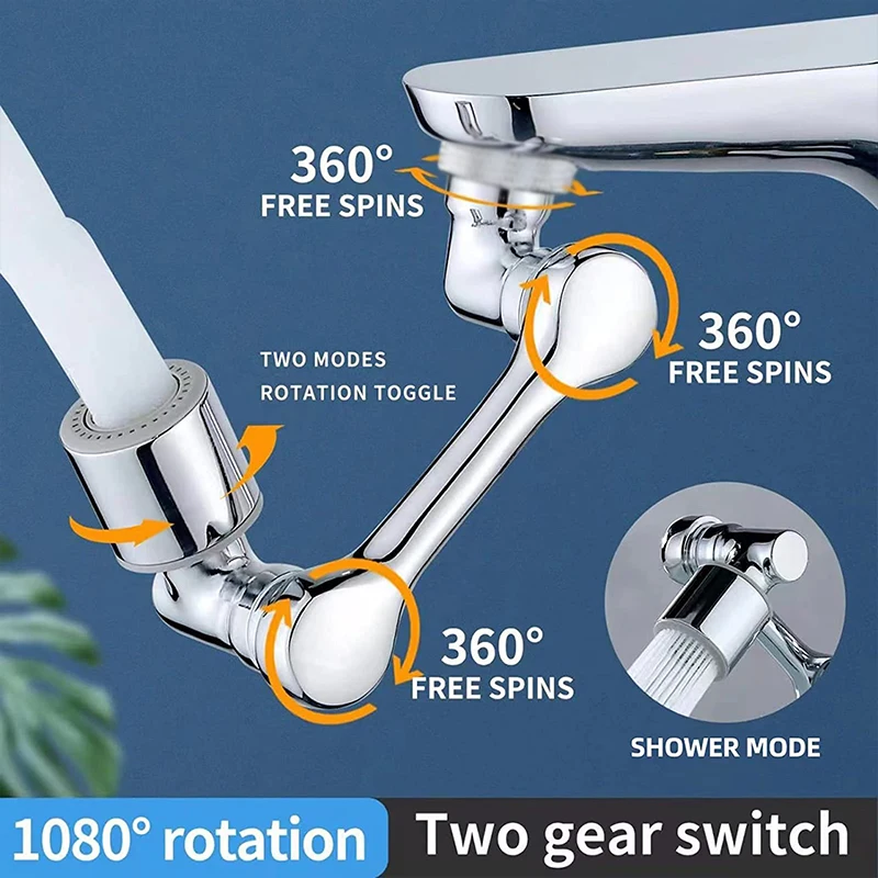 Plastic Rotary Faucet 1080&deg; Faucet Diffuser Sink Extender Washbasin Water Saving Frother Nozzle Robot Arm bathroom faucet water tap faucet