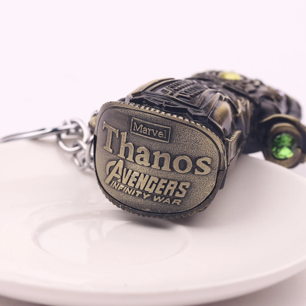 Avengers Thanos Infinity Stones Gloves Bottle Opener KeyChain Marvel Jewelry Infinity Gauntlet Keyrings Backpack Key Holder