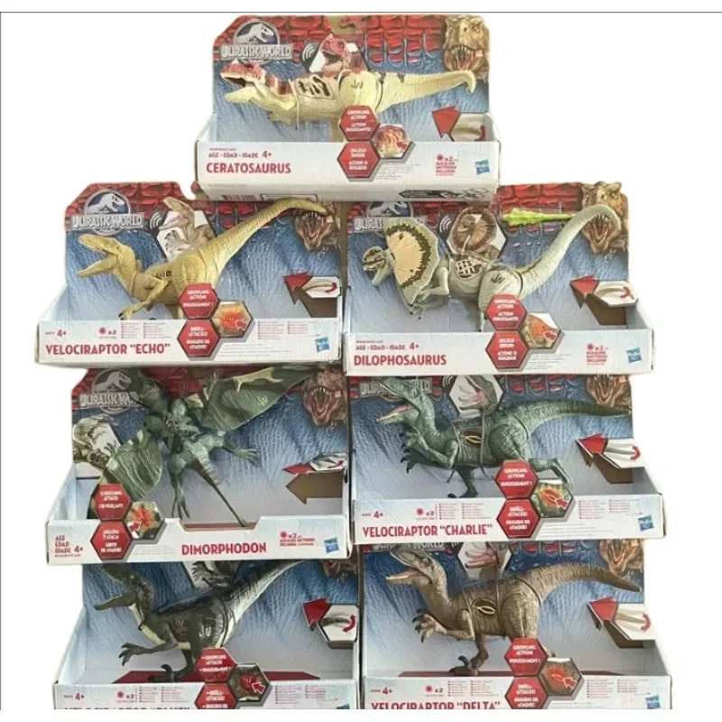 

Hasbro Jurassic World Dinosaur Series Tyrannosaurus Rex Triceratops Action Figure Sound and Lighting Model Collect Kids Toys