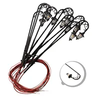 10Pcs H0 Gauge 1:87 LED Park Lanterns Light Lamps 63mm Model Making Bonsai Building Complete Painted Light Garden Decoration 3V 1