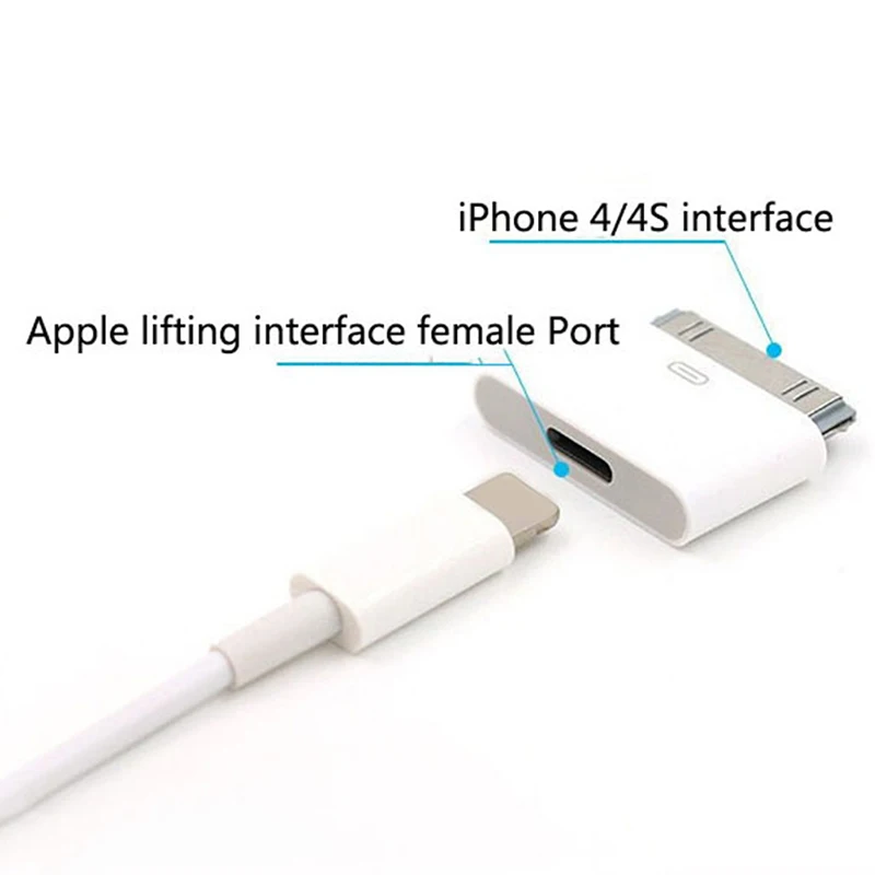 Female Connector Iphone | 8 Pin Female 30 Pin Male Adapter - 1pc 8 Pin - Aliexpress