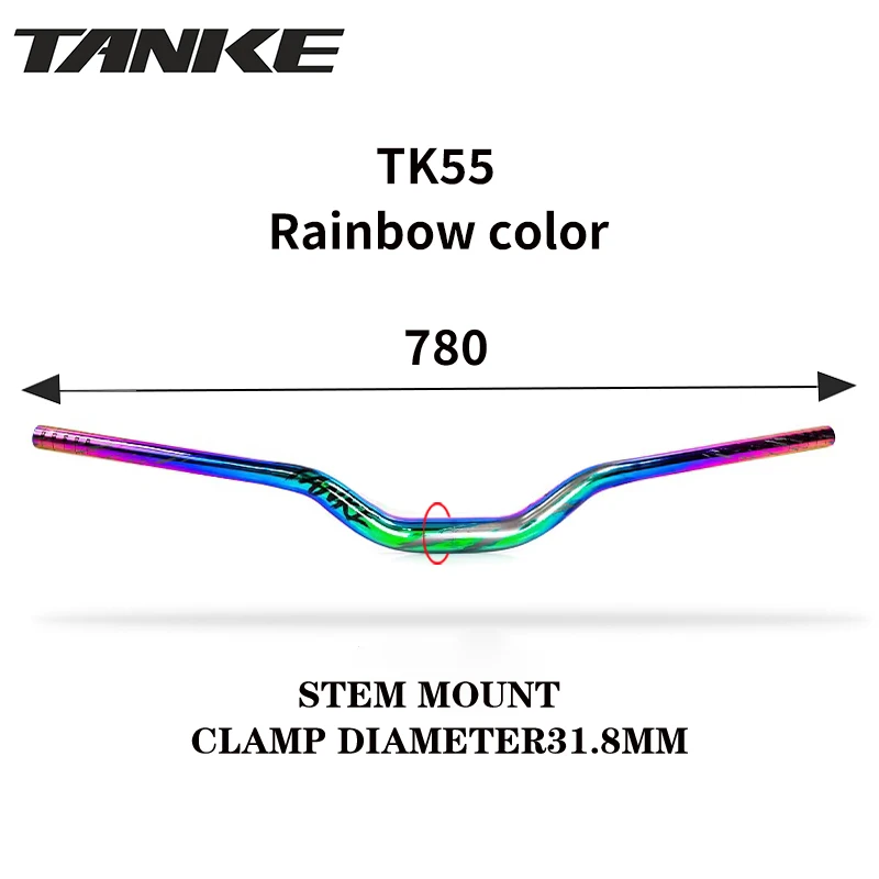 TANKE 31,8 MM Mountainbike Lenker Aluminium Legierung Fahrrad Riser Lenker 55 MM Aufstieg 780 MM Länge MTB Schwalben geformt Lenker – Detail 5