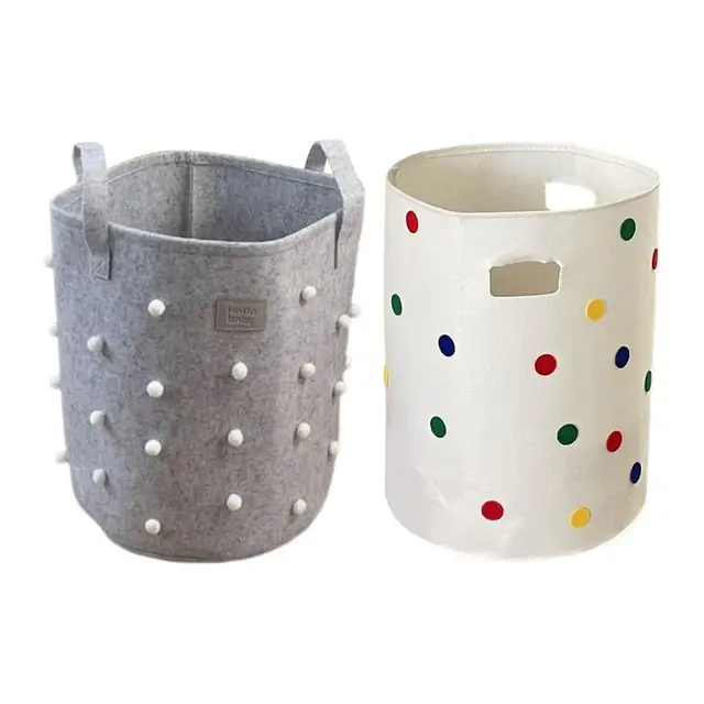 Piszkos Ruházati Kosár Tartós Többcélú Mosoda Szervező Hordozható Filc Anyagmosó Ruhák Akadályozta A Táskát Otthoni Kiegészítők