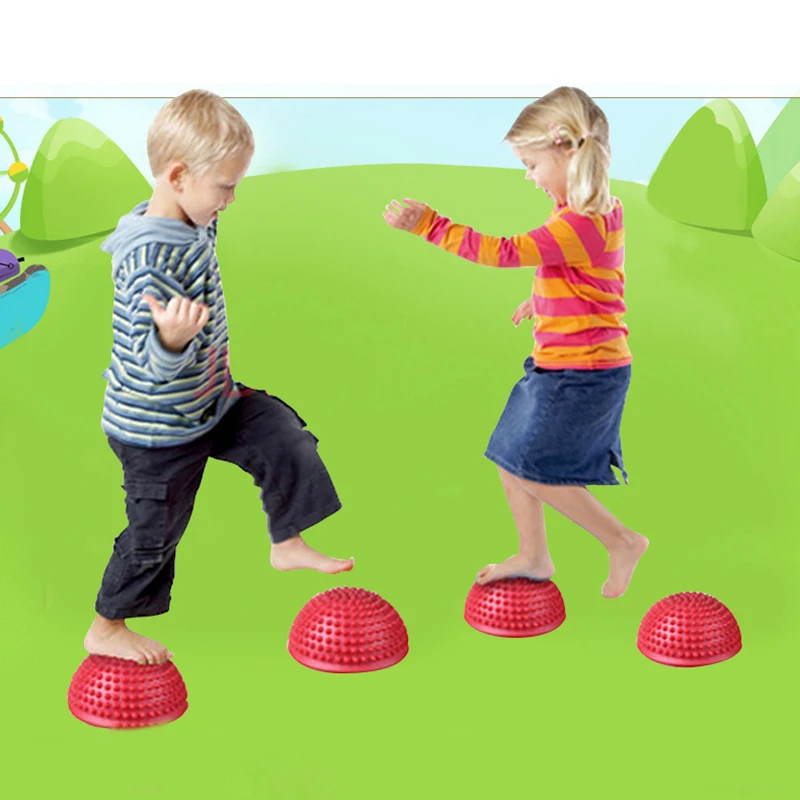 Newly Inflatable Half Sphere Yoga Balls PVC Massage Fitball Exercises Trainer Balancing Ball For Gym Pilates Sport Fitness