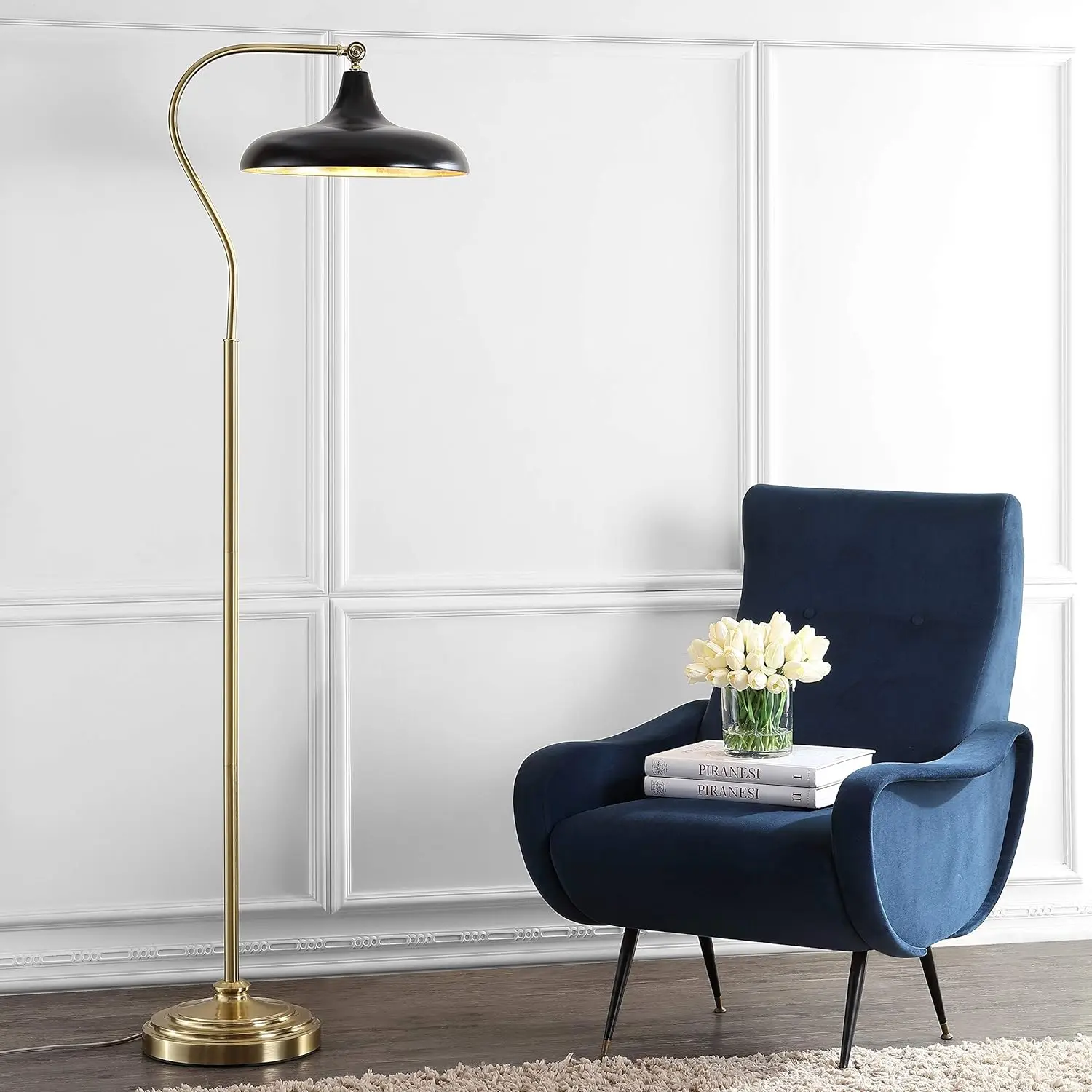 

Lighting Collection Stefan Black 68-inch Floor Lamp, H