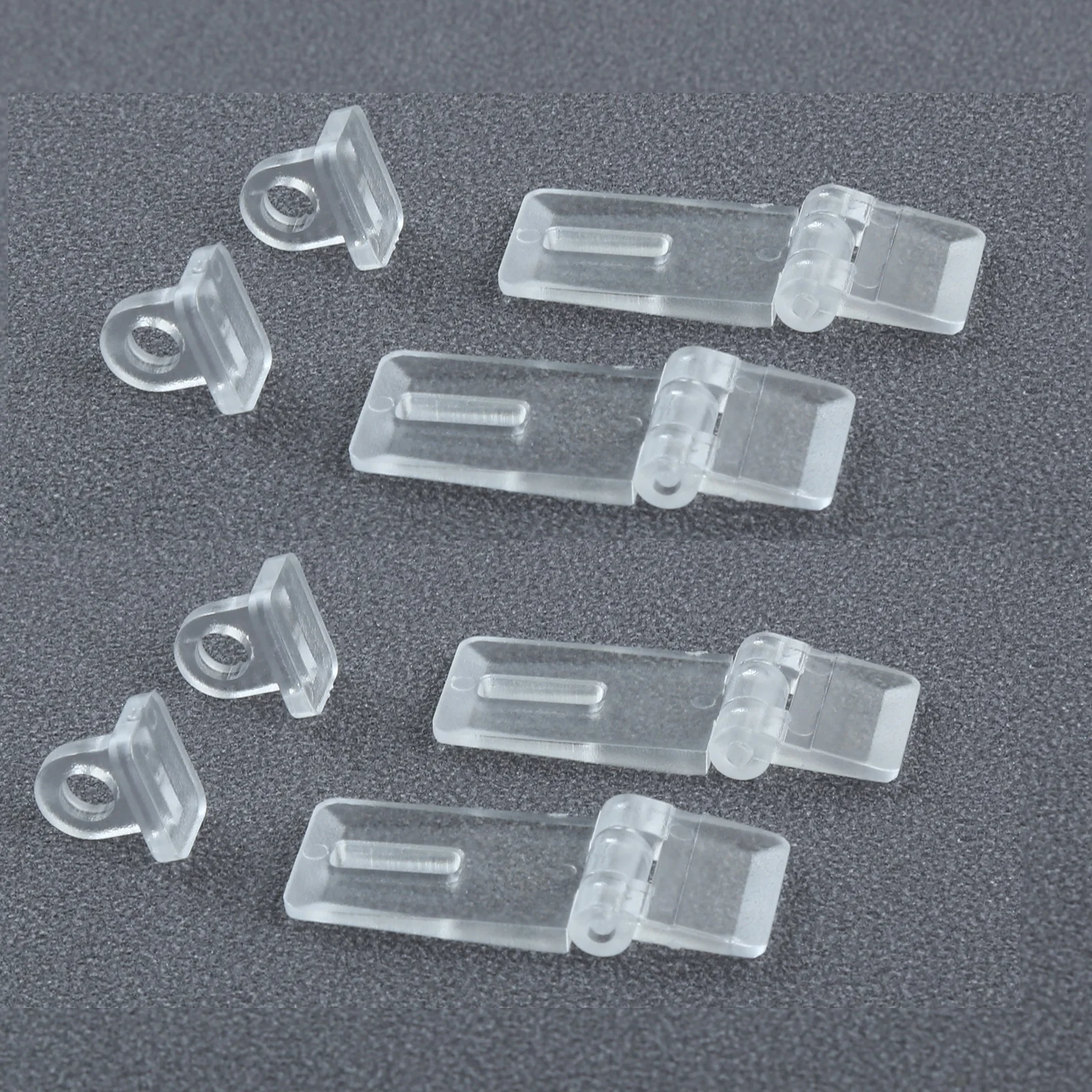 Acrylic Hinge Lock Transparent Mini Hasp Crystal Clear Buckle Concealed Locking Jewelry Box Cabinet Door Drawer 4sets 41mm/1.6&rdquo;,jewelry box hasps