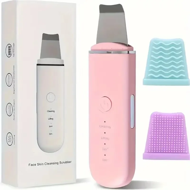1pc New Ultrasonic Pore Cleaning Instrument Ultrasonic Skin Scraper Knife Remove Blackheads Home Beauty Skin Scraper Instrument
