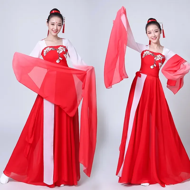 

Chinese style Hanfu classical dance costumes female new style dance costumes sleeve dance costume