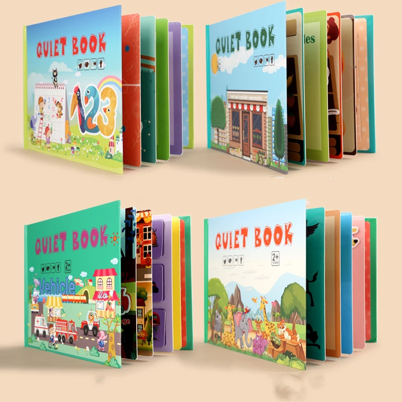 Libro de tareas Montessori para niños libro silencioso educativo de  habilidades básicas para la vida juguetes de aprendizaje Montessori para  bebé de 1 2 y 3 años - AliExpress