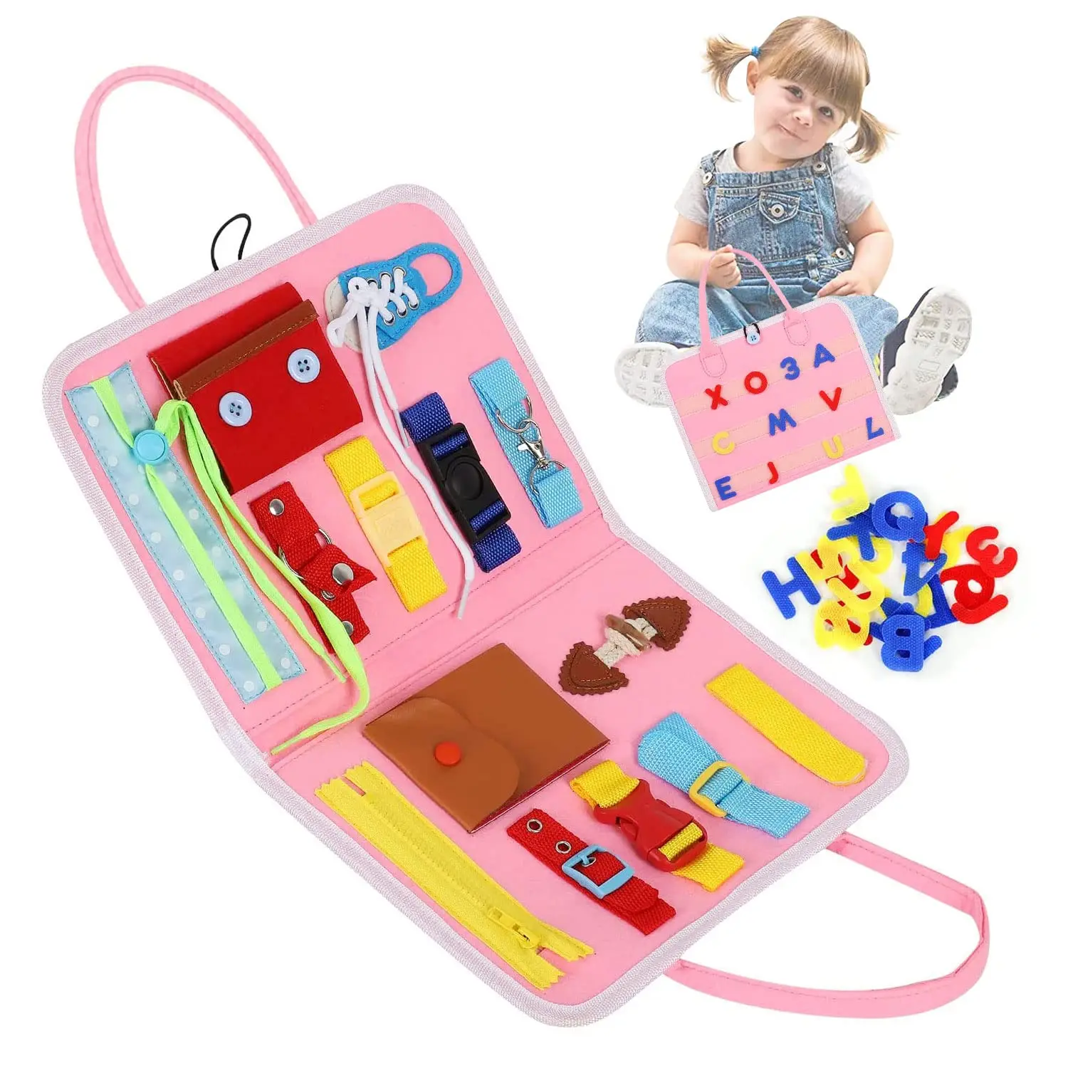 

Занятая доска Монтессори игрушки для малышей сенсорные игрушки подарки для мальчиков девочек Дошкольный малыш обучающая игрушка для путешествий