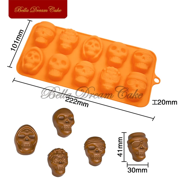 Moule Halloween, 2 Pièces Gateau Coeur De Cerveau De Crâne