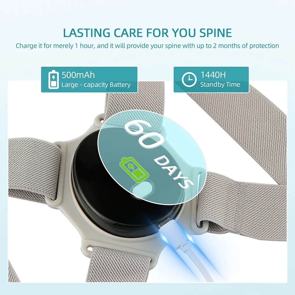 Vibration Reminder Back Orthosis Adjustable Posture Corrector Smart Hunchback Corrector Back Spine Support Upper Correction Belt