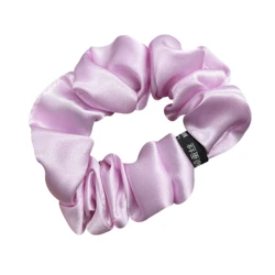 Luxurious Mulberry Silk Large Hair Scrunchies - Pure Color 19 Momme 3.5CM (Sakura pink)