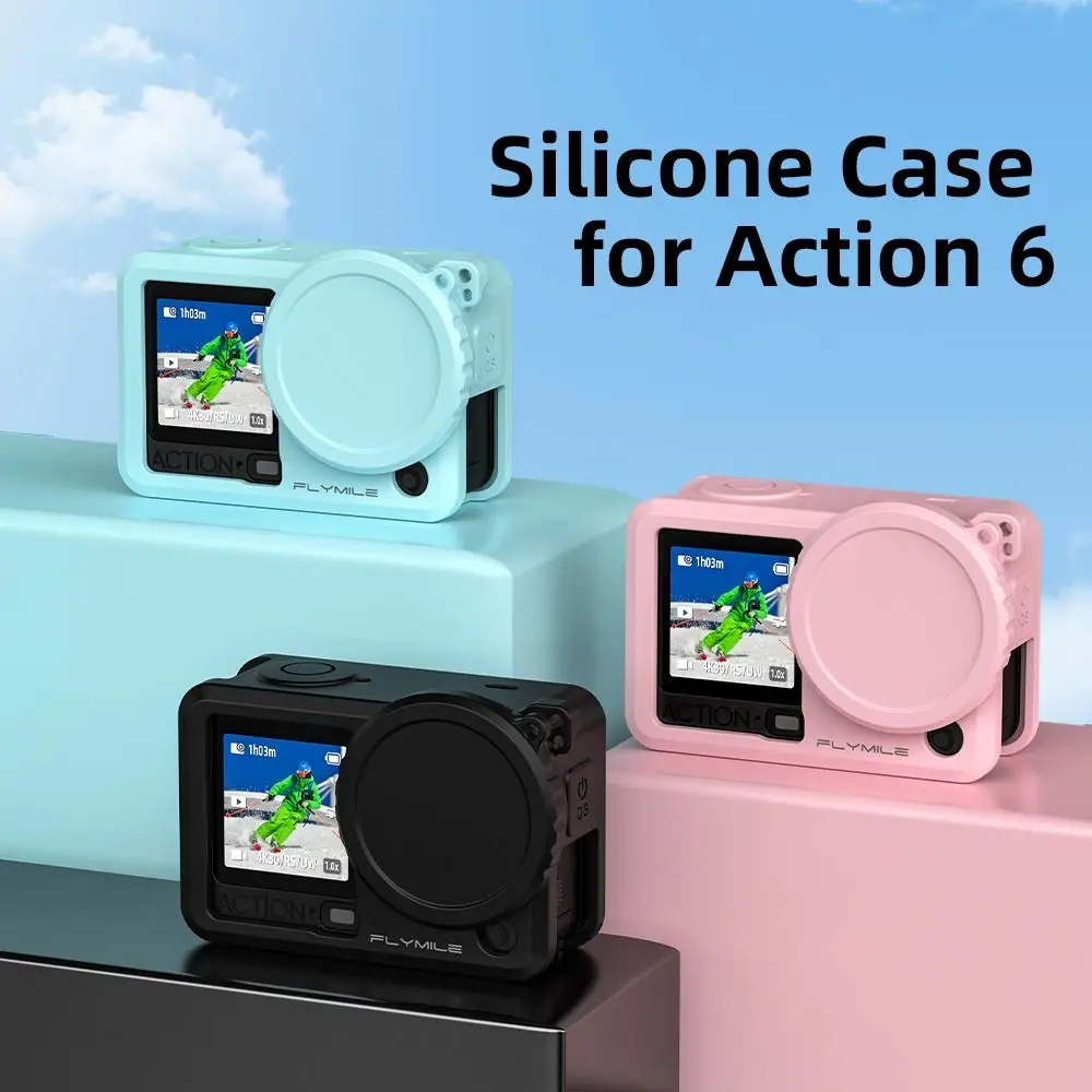 Silicone Protective Anti-Scratch Shockproof Case with Lens Cap and Anti-Lost Rope