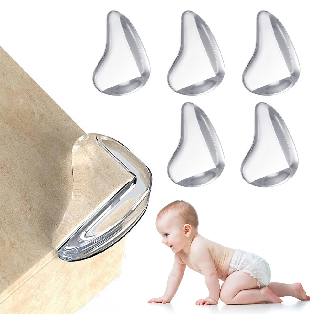

10pcs Baby Safety Silicone Protector Table Furnitur Kids Desk Corner Edge Protection Cover Children Soft Anticollision Guards