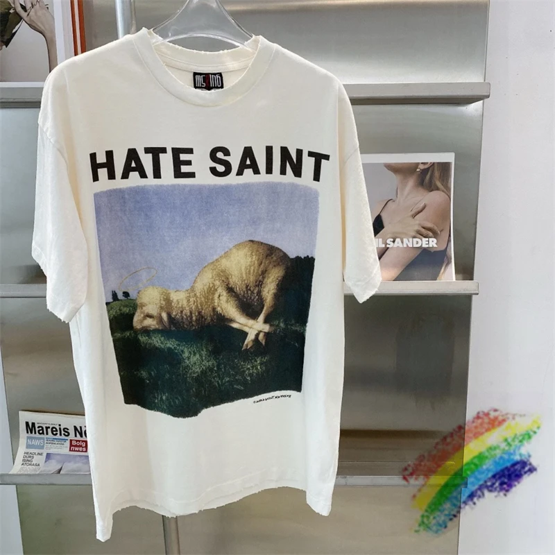 

Oversized Saint Michael T Shirt Men Women High Quality Top Tee Streetwear T-Shirt
