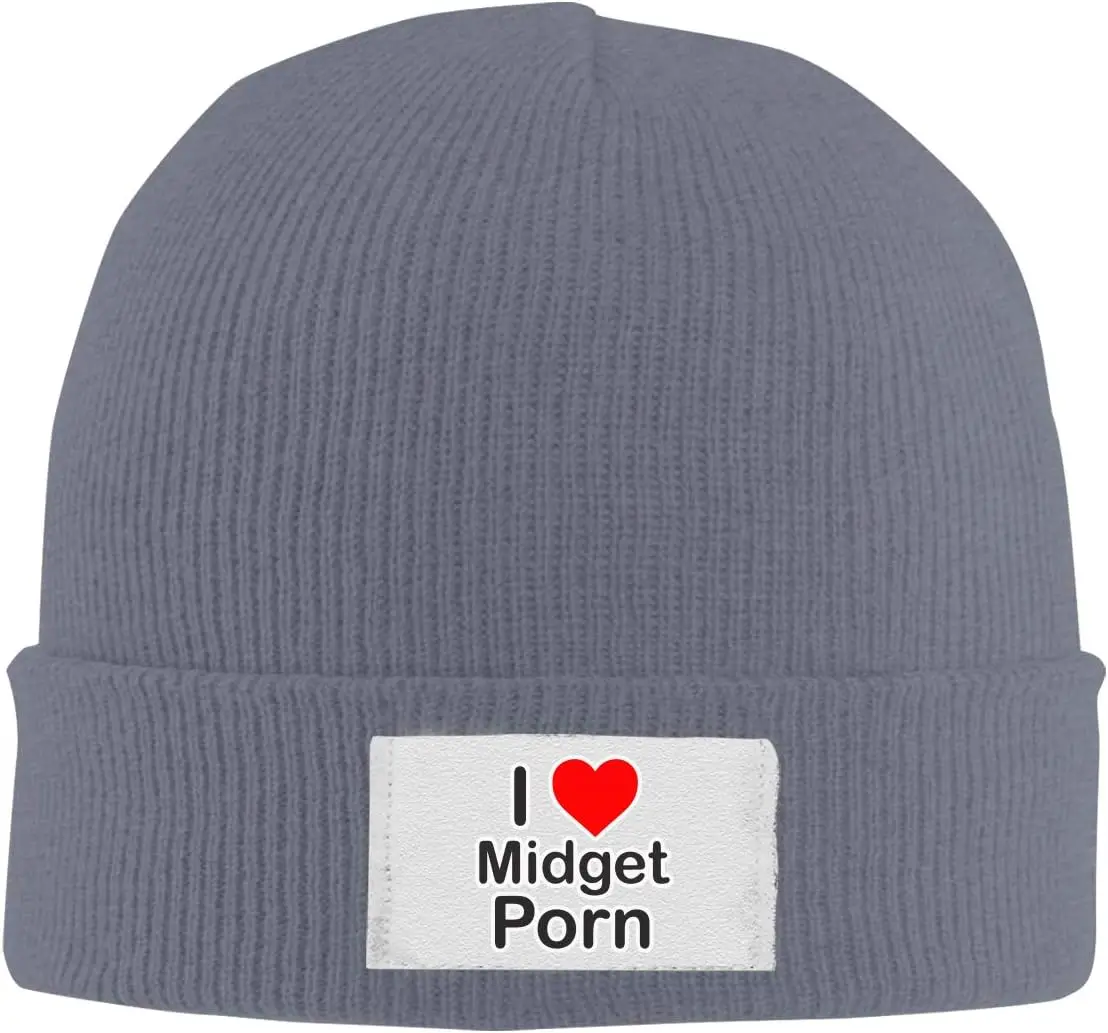 Mens Womens I Love Midget Porn Knit Beanie Hats 100% Acrylic Skull Caps