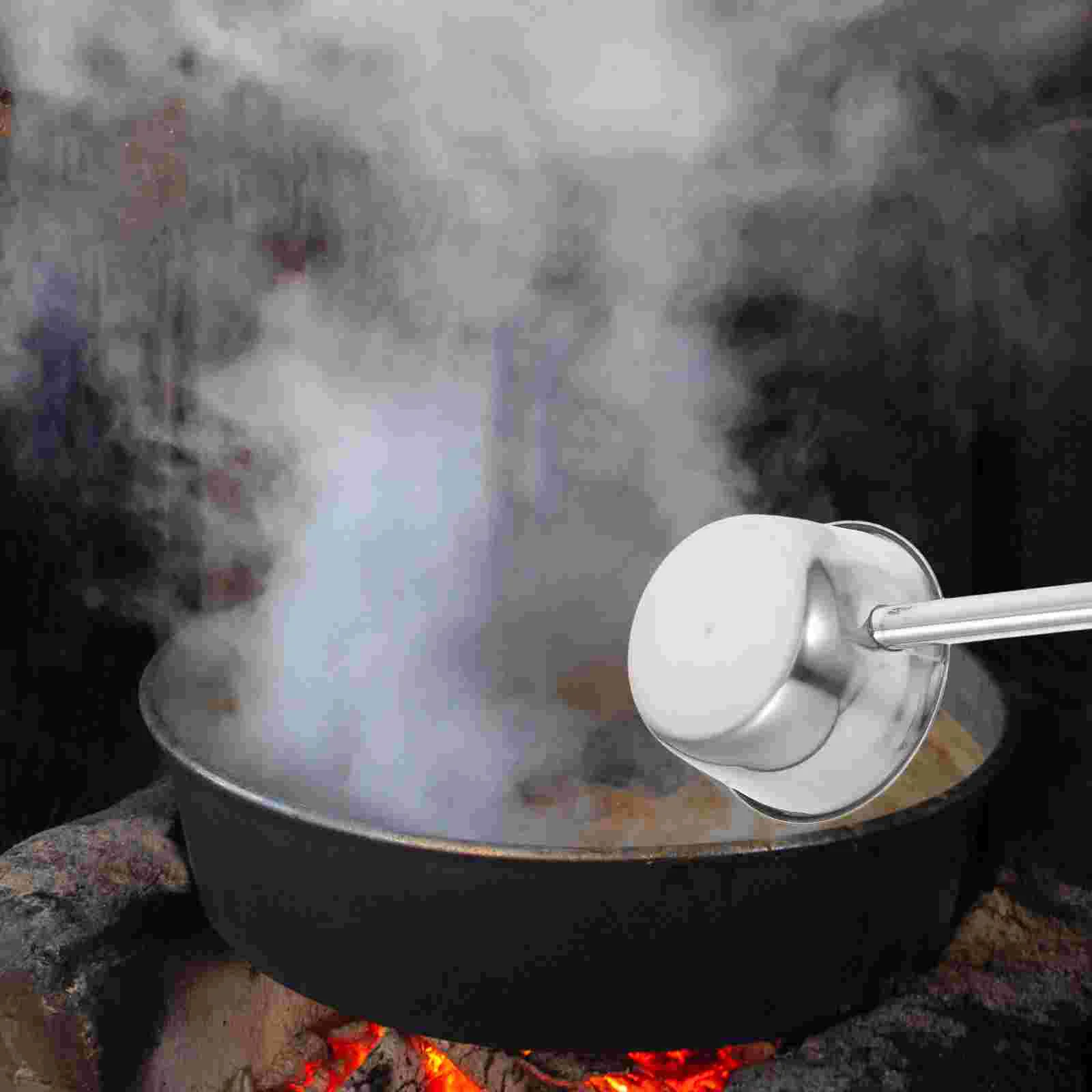 Long Handle Water Spoon Large Ladle Stainless Steel Scoop Baby Spoons Soup Metal Bailer Travel
