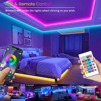 40m Bluetooth led strip light,Led Strip Lights, Led Lights For Bedroom, Smart Led Lights APP Control  For Birthday Christmas 2