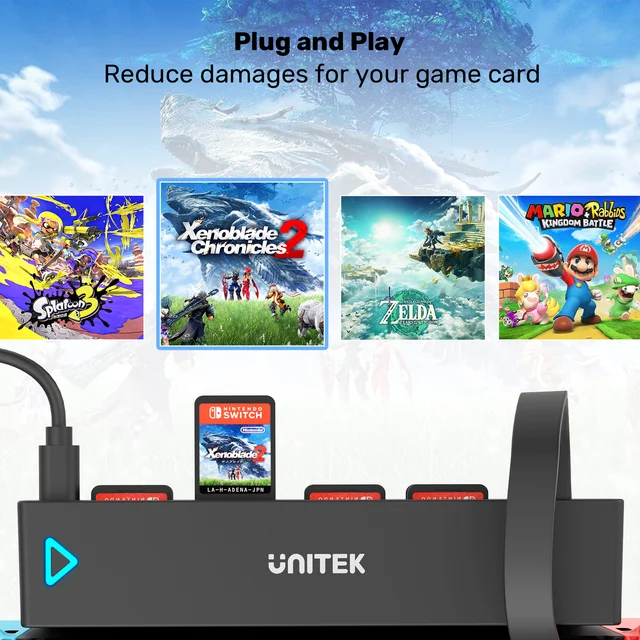 For Nintendo Switch OLED Game Switcher One-key Fast Switching Multi Gaming Card Reader 5M Wireless Control NS Accessories 5