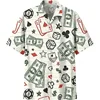 Casino Poker Dice Pattern Beach Shirt For Men Money 3D Printed Hawaiian Shirts Holiday Short Sleeve Lapel Top Loose Women Blouse 5