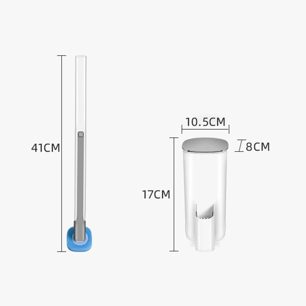 Toilet Brush Set Disposable Toilet Brush Cleaner with Long Handle Bathroom Cleaning Brush with Replaceable Head