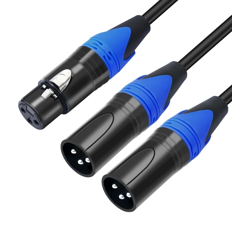 

Professional Cable Plastic Splitters Cable Reliable Y Cord Flexible Cable Female to Double Male Cord Adapter 50cm Cord