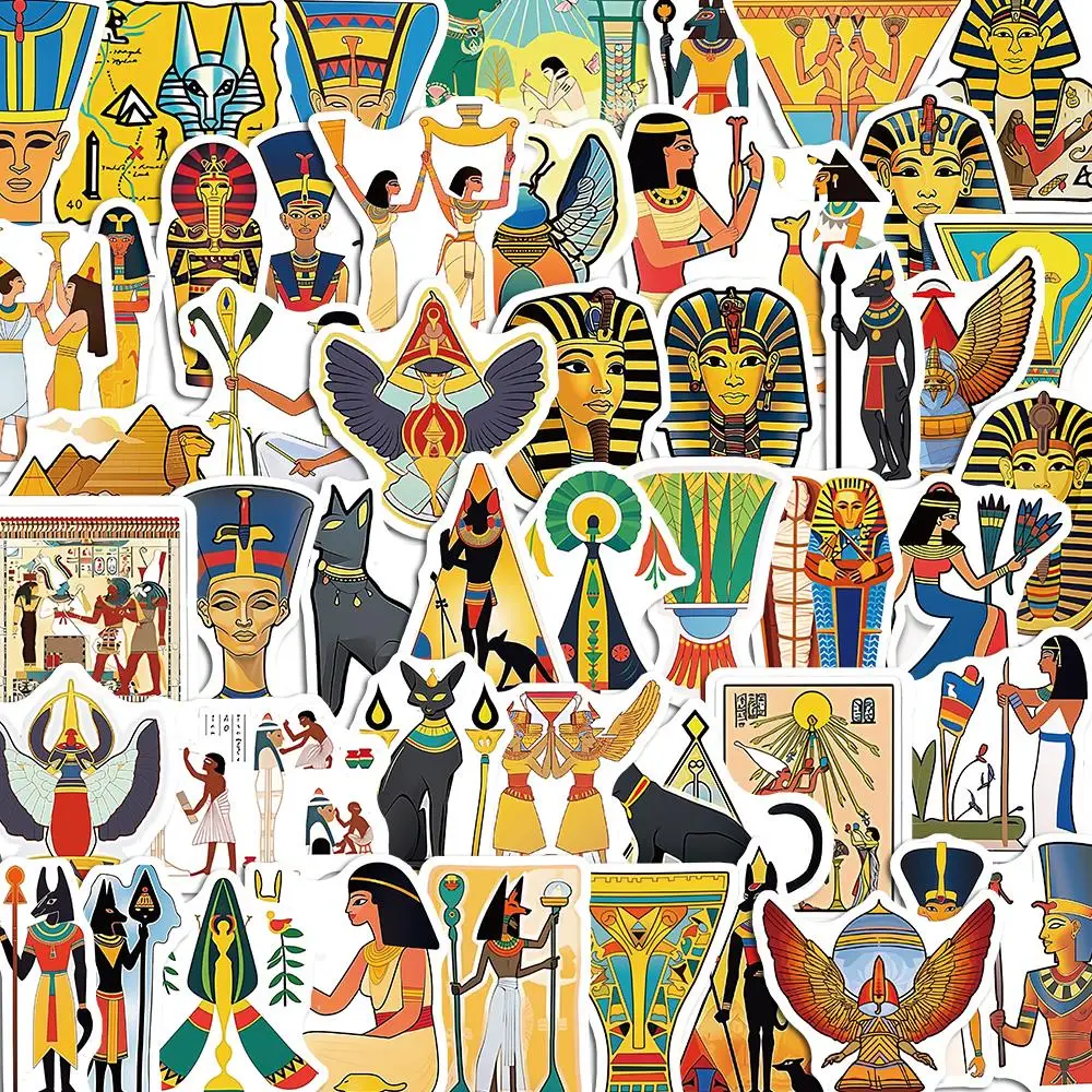 

10/50PCS Ancient Egypt Style Retro Stickers Pack DIY Skateboard Motorcycle Suitcase Stationery Decals Decor Phone Laptop Toys