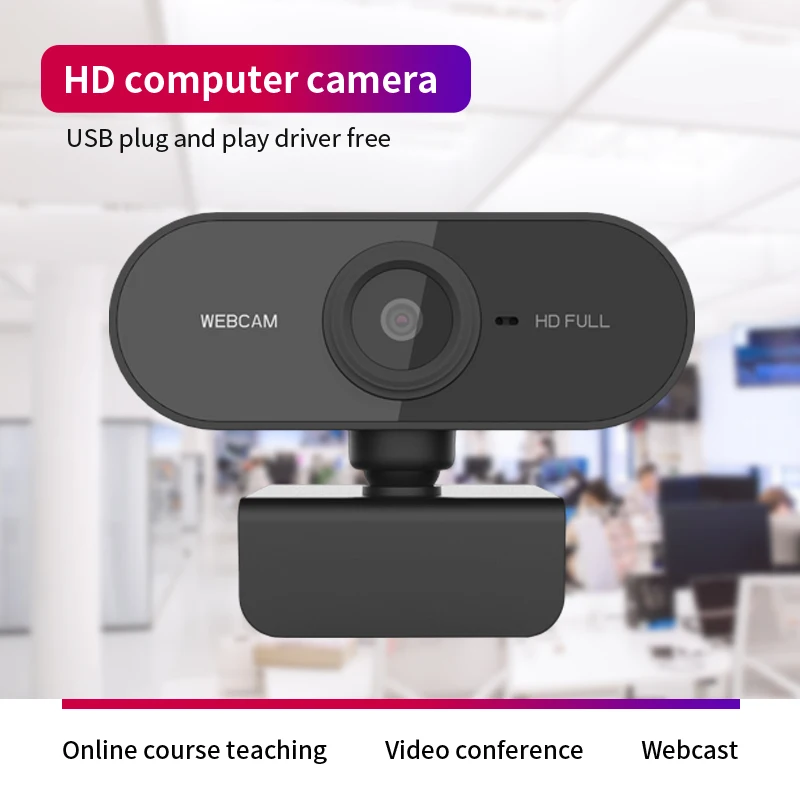 HD 1080P network camera with microphone USB plug suitable for rotating mini cameras on PCs, laptops, and camera pc webcam pc web camera computer camera