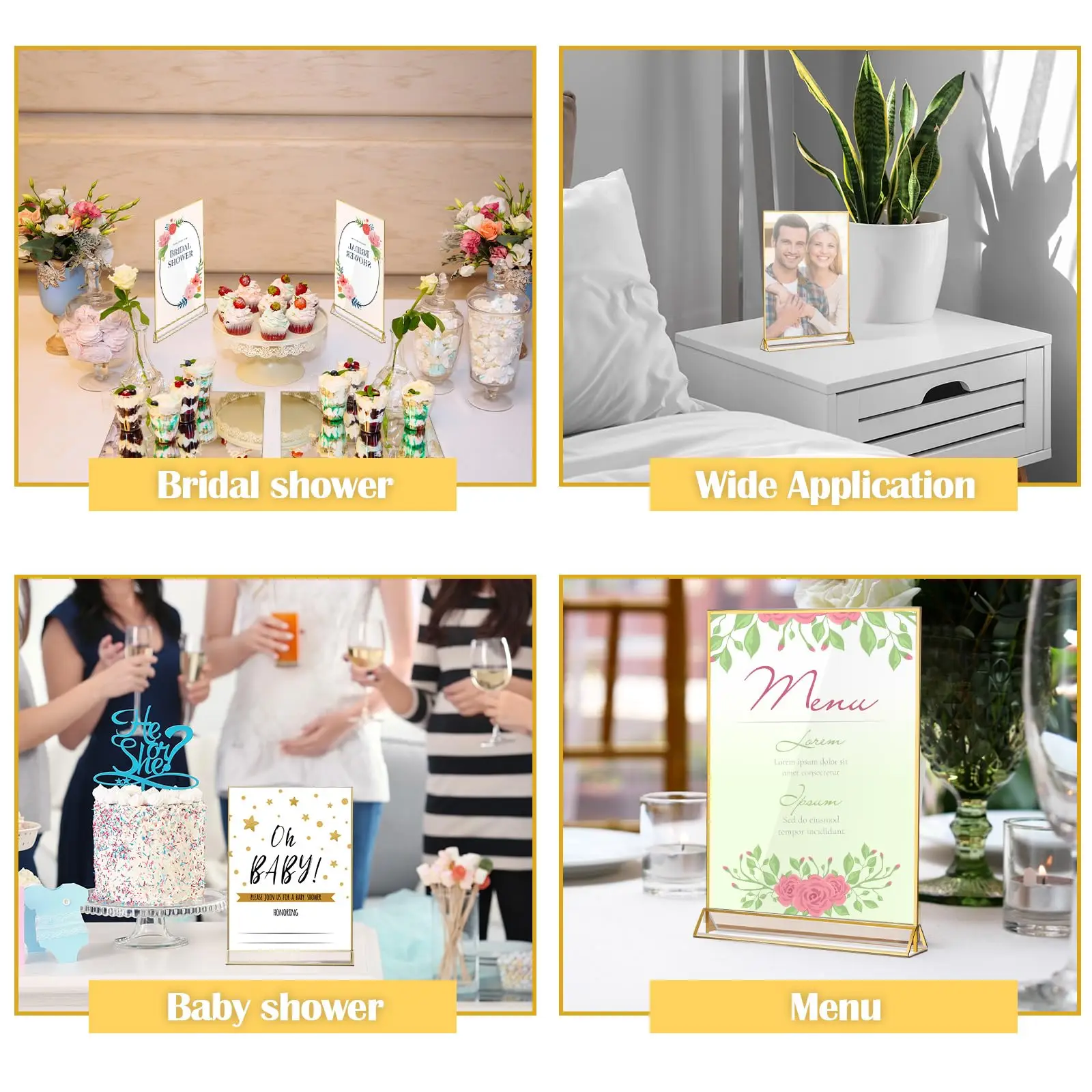 Place Card Holders Wedding Table Numbers Acrylic Sign Holders Restaurant Signs Photos Art Display