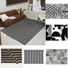 Black White Plaid Print Carpet for Living Room Sofa Coffee Table Large Area Rugs Non Slip Bedroom Decor Dirt Resistant Floor Mat 1