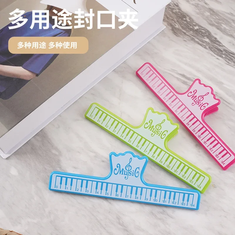 

New Plastic Sealing Clip Food Fresh-keeping Moisture-proof Tea Tight Clip Snack Bag Clip Office Music Style Simple