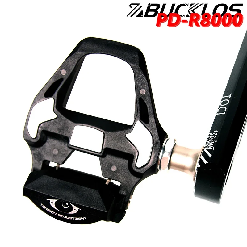 BUCKLOS R8000 Road Bike Pedals Clipless Bicycle Platform Pedals for SPD Cleat Self-locking Cycling Pedals Gravel Road Bike Part