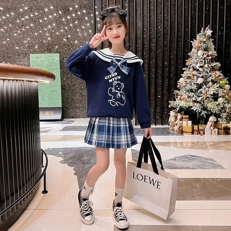 Plaid Skirt Knit Bodycon Skirt Outfit 2t Toddler Girls Clothes