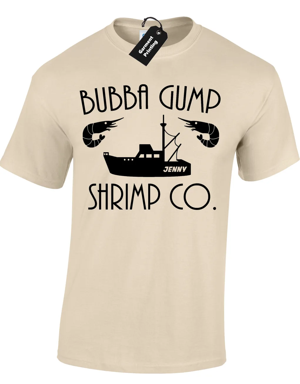 Bubba Gump Shrimp T-Shirt Da Uomo Funny Forrest Gump Retro Film Jenny Vintage