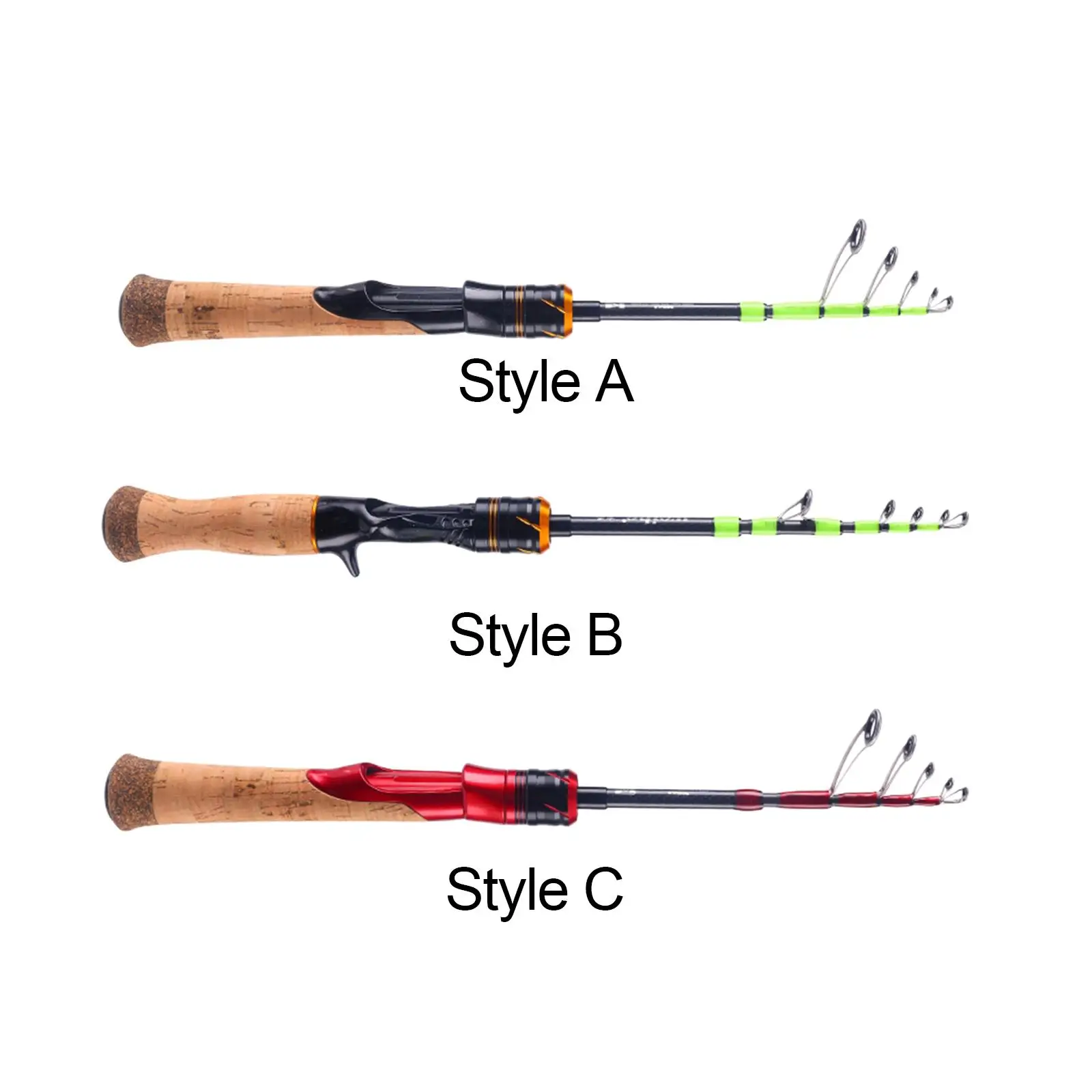 Telescopic Fishing Rod Retractable Fishing Pole Comfortable Gripping Anti Tie