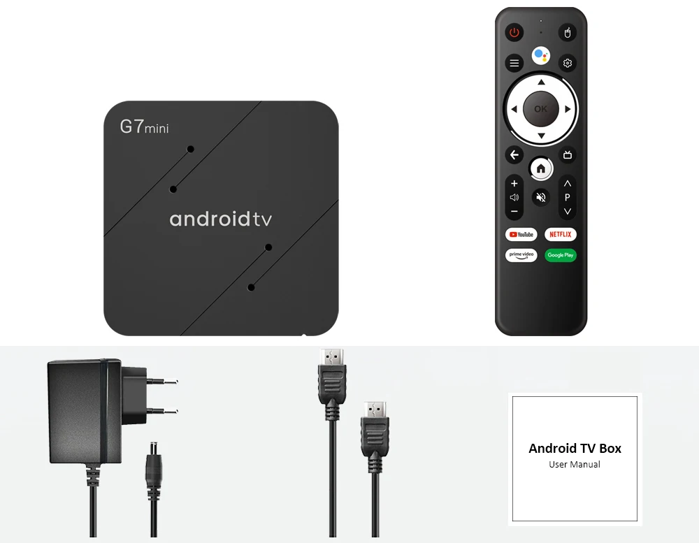 SOLOVOX G7mini Android TV 11 STB S905W2 Quad Core 2G 16GB WiFi Bluetooth Assistant Voice Control YouTube MARSX 4K Media Player