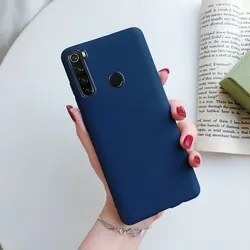 Vibrant Candy Colors Silicone Matte Soft Back Cover for Redmi Note10 4G (Dark Blue)