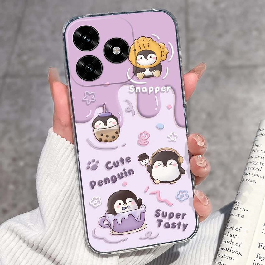 Cute Panda Puppy Soft Silicone TPU Clear Phone Case Back Cover