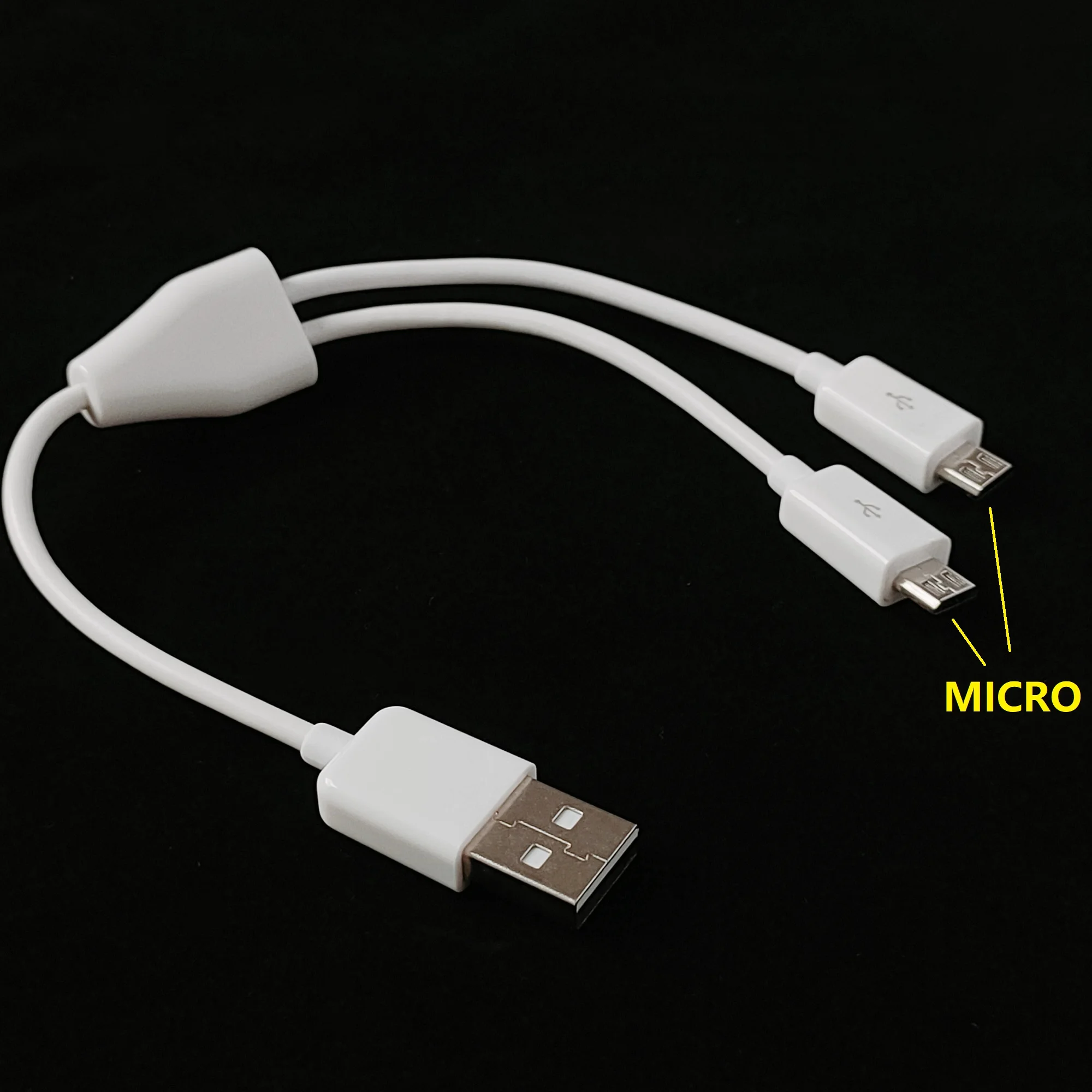 

Кабель-адаптер для зарядки и передачи данных со штекером Type A на 2 Micro USB, 20 см